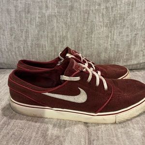 Nike Stefan Janoski Skateboarding Shoes Red White Gum Size 11 615957-602